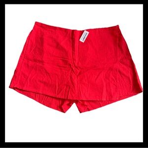 NWT Old Navy Women’s Red Skort Linen Blend Pull On Size XL